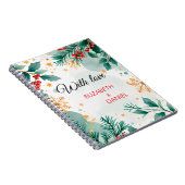 Elegante Waterverf kerst bruiloft Notitieboek (Rechterzijde)