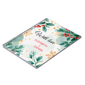 Elegante Waterverf kerst bruiloft Notitieboek (Linkerzijde)