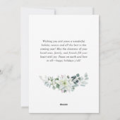 Elegante Waterverf Kerst Ornament Begroeting Feestdagenkaart (Achterkant)