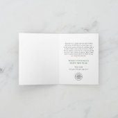 Elegante Waterverf Kerst Ornament Corporate Bedankkaart (Binnen)