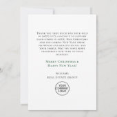 Elegante Waterverf Kerst Ornament Vakantie Bedankkaart (Achterkant)