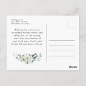 Elegante Waterverf Kerst Ornament Vakantie Briefkaart (Achterkant)