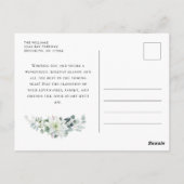 Elegante Waterverf Kerst Ornament Vakantie Briefkaart (Achterkant)