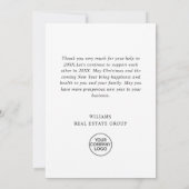 Elegante Waterverf Kerst Zakelijke Vakantie Bedankkaart (Achterkant)