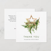 Elegante Waterverf Kerst Zakelijke Vakantie Bedankkaart (Voorkant / Achterkant)