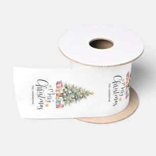 Elegante Waterverf kerstboom & Cadeaus Satijnen Lint