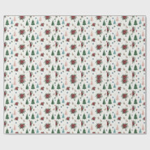 Elegante waterverf kerstboom en poinsettia