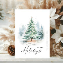 Elegante Waterverf Kerstboom