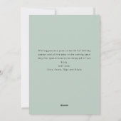 Elegante Waterverf Kerstboom Feestdagenkaart (Achterkant)