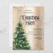 Elegante Waterverf Kerstboom Kaart (Voorkant)