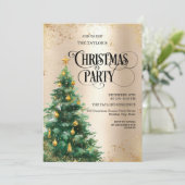 Elegante Waterverf Kerstboom Kaart (Staand voorkant)