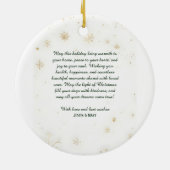 Elegante Waterverf kerstboom, oprechte wens Keramisch Ornament (Achterkant)