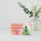 Elegante Waterverf kerstboom QR-code Informatiekaartje (Staand voorkant)
