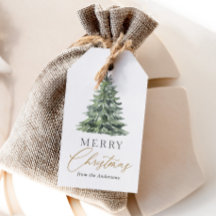 Elegante Waterverf Kerstboom Vakantie