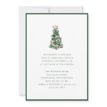 Elegante Waterverf Kerstboom Vakantiefeest