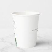 Elegante Waterverf kerstboom Vrolijk kerstfeest Papieren Bekers (Links)