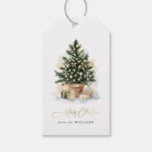 Elegante waterverf kerstboom zonder foto