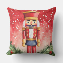 Elegante Waterverf kerstboomkussen Kussen