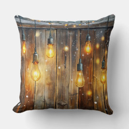 Elegante Waterverf kerstboomkussen Kussen