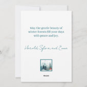 Elegante Waterverf kerstbos vakantie Kaart (Achterkant)