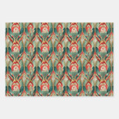 Elegante Waterverf Kerstgenot Inpakpapier Vel (Voorkant)