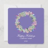 Elegante Waterverf Kerstkaart (Voorkant)