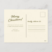 Elegante Waterverf Kerstkrans 4 Foto Feestdagenkaart (Achterkant)