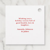 Elegante Waterverf Kerstkrans Bedankjes Labels (Achterkant)