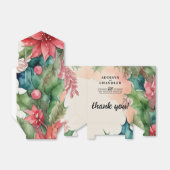 Elegante Waterverf kerstkrans bruiloft Bedankdoosjes (Uitgevouwen)