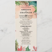 Elegante Waterverf kerstkrans bruiloft Programmakaart (Voorkant)