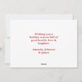 Elegante Waterverf kerstkrans foto Feestdagenkaart (Achterkant)