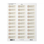 Elegante waterverf kerstkrans monogram etiket (Full Sheet)