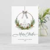 Elegante Waterverf Kerstmis Compositie Corporate Feestdagenkaart (Staand voorkant)