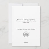 Elegante Waterverf Kerstmis Compositie Corporate Feestdagenkaart (Achterkant)