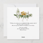 Elegante Waterverf Kerstmis Compositie Groet Feestdagenkaart (Achterkant)