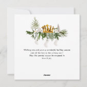 Elegante Waterverf Kerstmis Compositie Groet Feestdagenkaart (Achterkant)