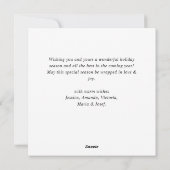 Elegante Waterverf Kerstmis dennenboom groet Feestdagenkaart (Achterkant)