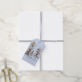 Elegante Waterverf Kerstmis dennenbos vakantie Cadeaulabel (Met Touw)