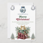 Elegante waterverf Kerstmis kerstkaart (Voorkant)