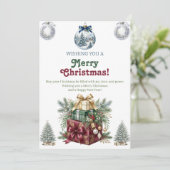 Elegante waterverf Kerstmis kerstkaart (Staand voorkant)