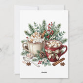 Elegante waterverf Kerstmis kerstkaart (Achterkant)