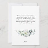 Elegante Waterverf Kerstmis Ornament Groet Feestdagenkaart (Achterkant)