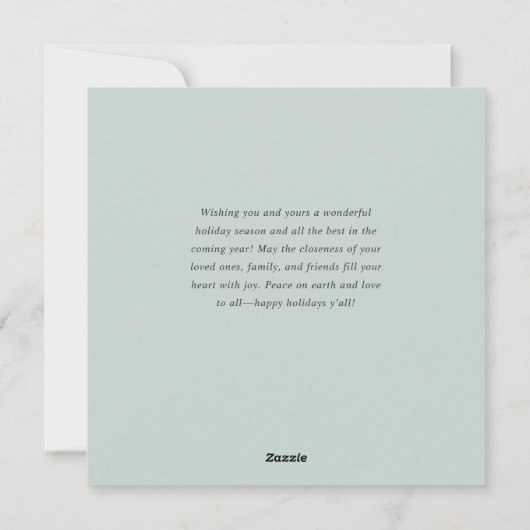 Elegante Waterverf Kerstmis Ornament Groet Feestdagenkaart (Achterkant)