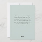 Elegante Waterverf Kerstmis Ornament Groet Feestdagenkaart (Achterkant)