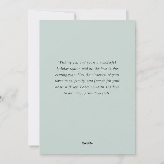 Elegante Waterverf Kerstmis Ornament Groet Feestdagenkaart (Achterkant)