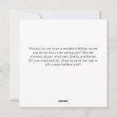 Elegante Waterverf Kerstmis Ornament Groet Feestdagenkaart (Achterkant)