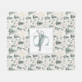 Elegante Waterverf kerstneutrale esthetiek Fleece Deken (Voorkant (Horizontaal))