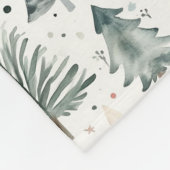 Elegante Waterverf kerstneutrale esthetiek Fleece Deken (Hoek)