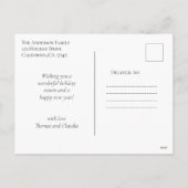 Elegante Waterverf Kerstslee Feestdagenkaart (Achterkant)