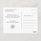 Elegante Waterverf Kerstversiering Dank u Briefkaart (Achterkant)